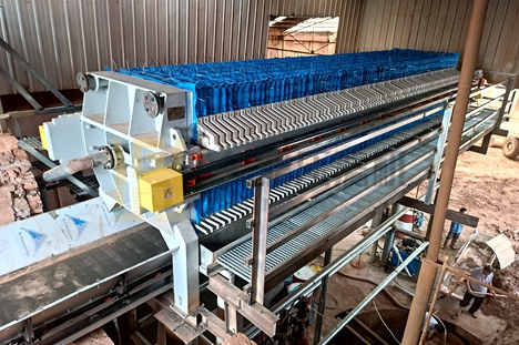 洗砂污水處理現(xiàn)場