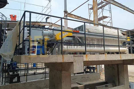 河南省50平方壓濾機使用現場